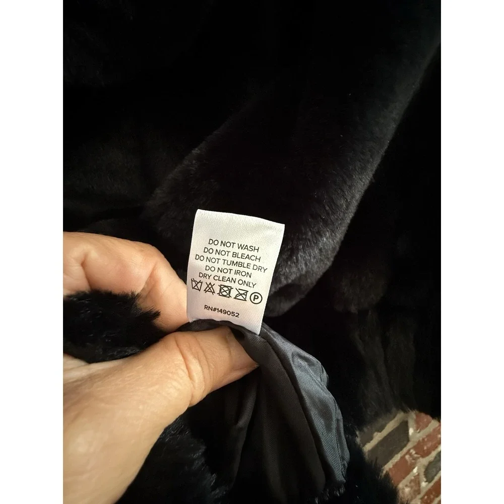 Fashion Nova‎ Womens Faux Fur Velvet Oversized Bomber Zip Jacket Black Medium